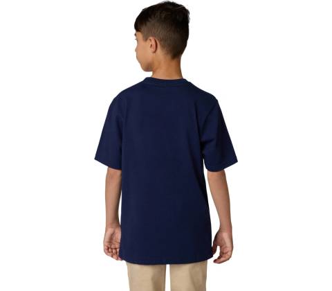 Fox Yth Checker Ss Tee Navy