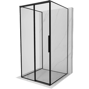Mexen Rox-3S кабина за душ 3-стенна плъзгаща се лява 120 x 120 см, черна рамка, (8C2-120-120-70-70-3S-L)