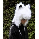 Woolnil hřejivá zimní čepice Vlk bílá