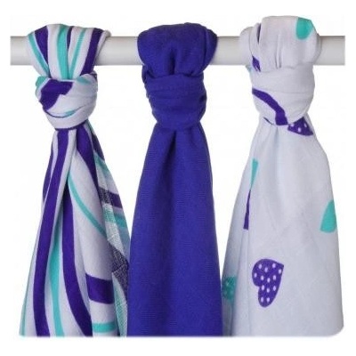 BMB Hearts&Waves 70 x 70 Ocean Blue MIX 3 ks