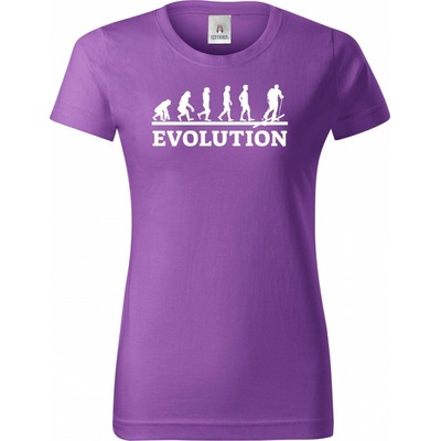 Evolution skialpy bílý tisk Dámské tričko Basic