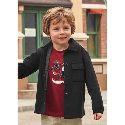 MAYORAL Връхна риза трикотаж smart в черен цвят за мини момче Майорал