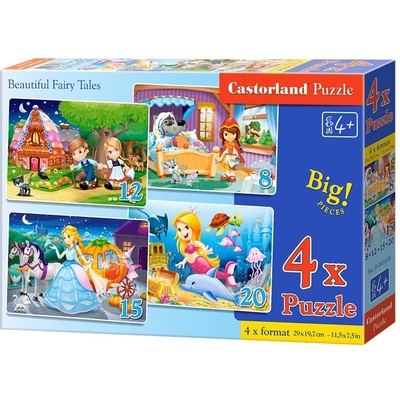 Castorland - Puzzle 4x puzzle Beautiful fairy tales - 1 - 39 piese
