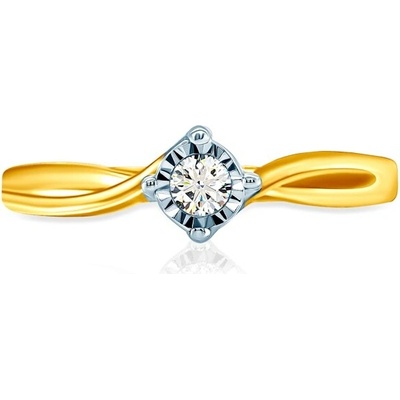Savicki Zásnubný prsteň dvojfarebné zlato diamant SAVPI KU 40108 Z