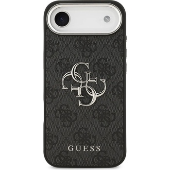GUESS Предпазен калъф Guess PU 4G Metal Logo за iPhone 17 Air, черен (GUHCP17MP4G4SMCK)