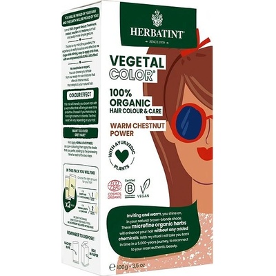 Herbatint Vegetal Colour Bio Rastlinná farba na vlasy Warm Chestnut