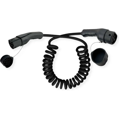 Roline Nabíjecí kabel pro elektromobily Typ 2 3x 16A 11kW kroucený 7,5m 19.08.0047 – Zbozi.Blesk.cz