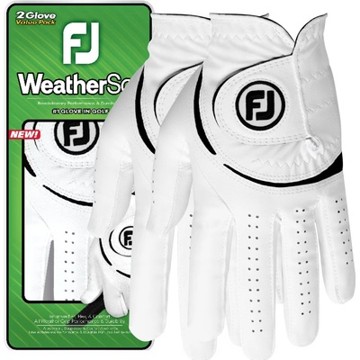 FootJoy WeatherSof 2-Pack 24 Mens Golf Glove bílá M – Zboží Dáma