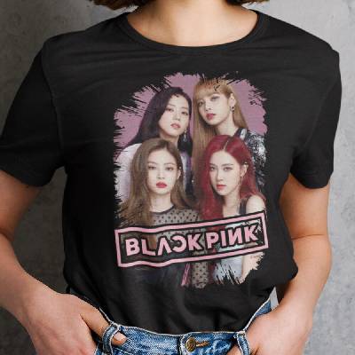 Tričko s potlačou Blackpink čierna