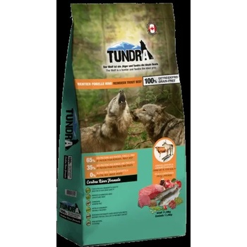 TUNDRA Reindeer, trout and beef Adult - висококачествена храна за пораснали кучета от средни и едри породи, БЕЗ ЗЪРНО, с Елен, пъстърва и говеждо, 11, 34 кг, Германия - 16170