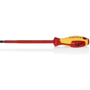 KNIPEX Отвертка шлиц 8.0, VDE 1000V жълто-червена ръкохватка 295мм, Knipex (K982080)