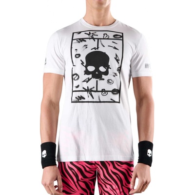 Hydrogen Court cotton T-Shirt white/spray art