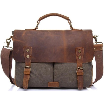 Vormor pánská kožená retro brašna Grind šedá VORMOR 180125055010GRY