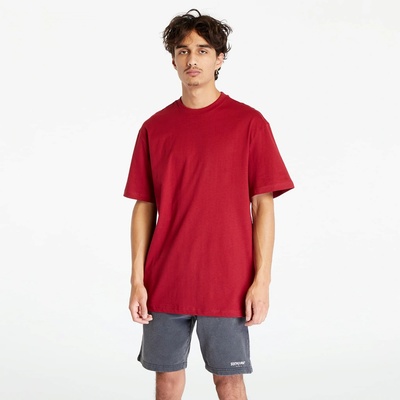 Urban Classics Prodloužené bavlněné rovné triko brickred