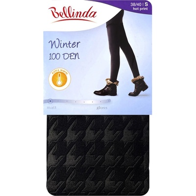 Bellinda Dámské zimní punčocháče extra hřejivé WINTER 100 DEN hot print