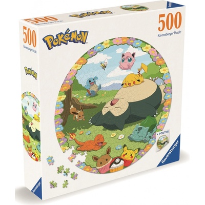 Ravensburger Kruhové Roztomilí Pokémoni 500 dílků – Zboží Mobilmania