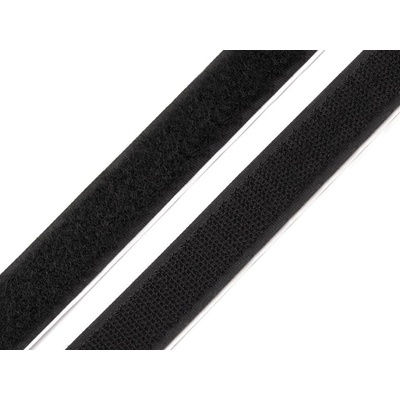 Prima-obchod Suchý zip háček + plyš samolepicí šíře 16mm bílý a černý, barva Černá