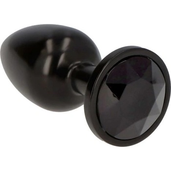 Toyz4Lovers Метален анален разширител с кристал Dark Secret черен