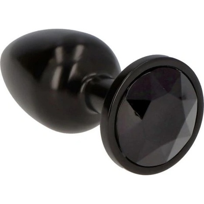 Toyz4Lovers Метален анален разширител с кристал Dark Secret черен