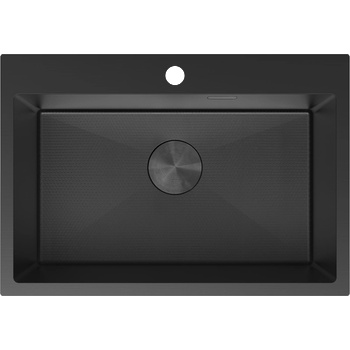 Mexen Solix стоманена мивка с 1 камера 650 x 450 мм, черна HC - 6403651000-70HC (6403651000-70HC)