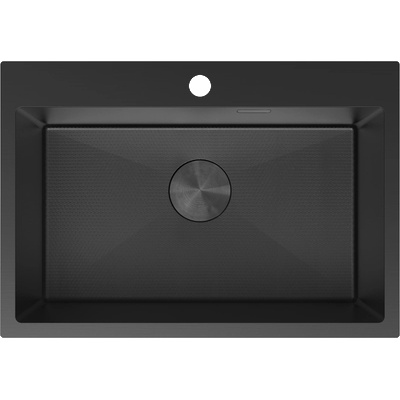 Mexen Solix стоманена мивка с 1 камера 650 x 450 мм, черна HC - 6403651000-70HC (6403651000-70HC)