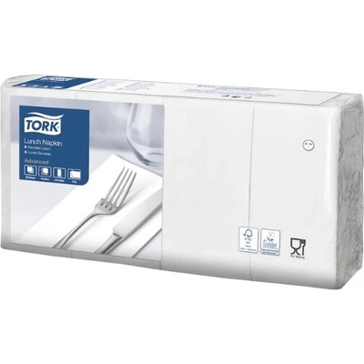 Tork obědové ubrousky 2V bílé 33x33 cm 1/8 477402