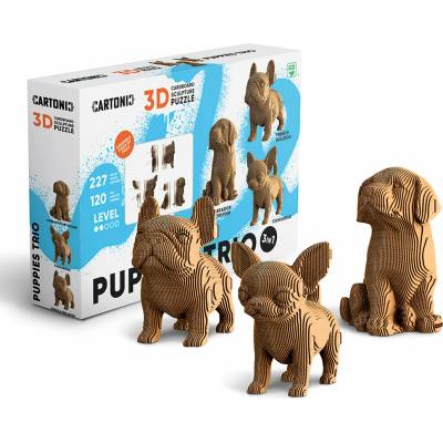 Cartonic 3D puzzle PUPPIES TRIO 3v1 227 ks