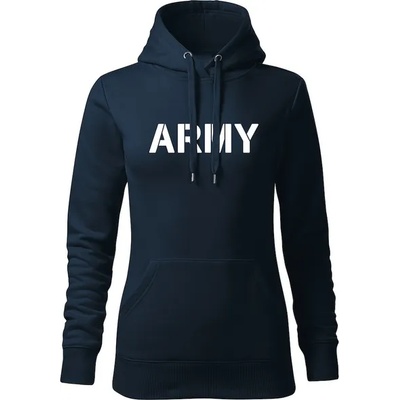 DRAGOWA дамски суитшърт с качулка, Army, тъмносин, 320г/м2 (5954)