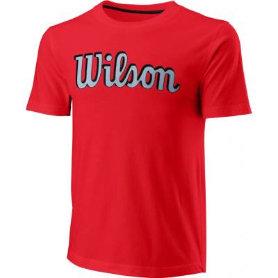 Wilson pánske tričko Script Eco Cotton Tee Slimfit red