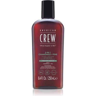 American Crew 3 in 1 Chamimile + Pine 3 в 1 шампоан, балсам и душ гел за мъже 250ml