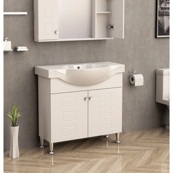 InterCeramic Мебел за баня icp 9080 „АЙВЪН - Стоящ pvc шкаф с порцеланов умивалник 4790 (icp 9080 ";АЙВЪН";)