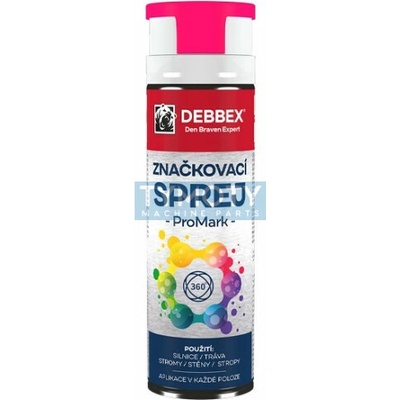 Debbex Značkovací sprej PROMARK 500 ml ružová