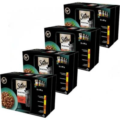 {Sheba Selection in Sauce kuře hovězí jehně kachna krůta 48 x 85 g