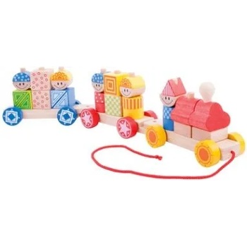 Image 1 of Bigjigs Toys Влак с дървени елементи Build Up Train (BB037)