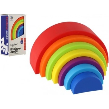 Teddies Kubus pyramida skládanka hranatá barevná 7 ks