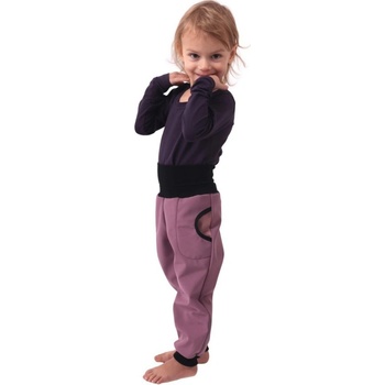 Jožánek Detské softshellové nohavice s reguláciou pása čierne