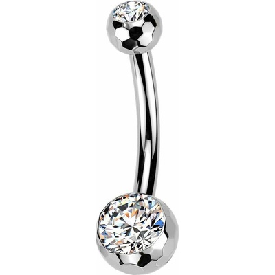 MARRE Piercing do pupíku banánek malý TITAN, kuličky 4 a 6 mm TIT1594