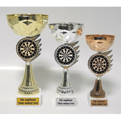 VIZINGR Šipky poháry 522-AC030 522-AC030/28 cm stříbro
