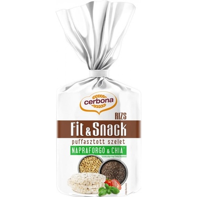 Cerbona Fit & Snack Rýžové chlebíčky se slunečnicovými a chia semínky 90 g