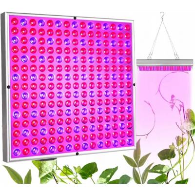 Malatec 16347 LED lampa pre rast a pestovanie rastlín, 31x31x3,5cm, 225 LED + 4 laná, 36W