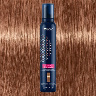 Indola Color Style Mousse semi-permanentná barva Medium Brown 200 ml