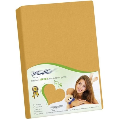 Bellatex jersey prestieradlo Kamilka horčicová 180x200