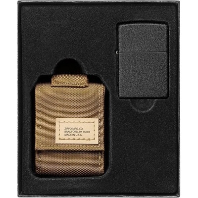 Zippo 30057 Sada taktické pouzdro + 26075 černá Crackle™