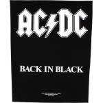 RAZAMATAZ пластир голям ac / dc - Гръб в черно - razamataz - bp0613