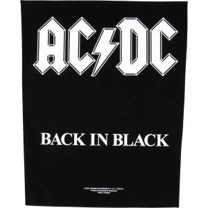 RAZAMATAZ пластир голям ac / dc - Гръб в черно - razamataz - bp0613