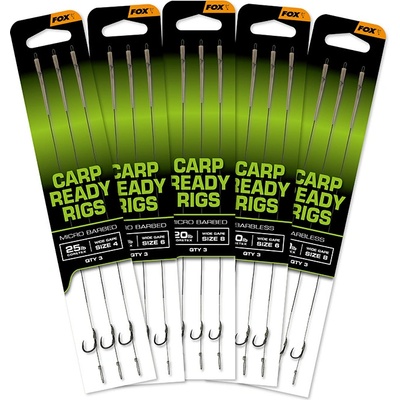 Fox Návazce Carp Ready Rigs Wide Gape vel. 4 25 lb 3 ks