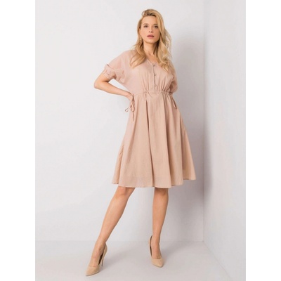 Voľné šaty 217-SK-25663.02 beige