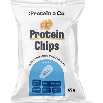 ProteinaCo Proteínové chipsy Morská soľ 65 g