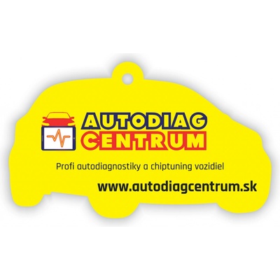 Voňavý stromček VOŇKY s logom Autodiagcentrum - Gold, Žltá