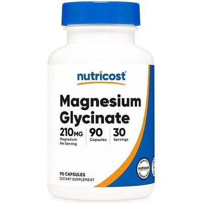 Nutricost Magnesium Glycinate, 210 mg, 90 капсули, Nutricost (57138 (599101) NC)